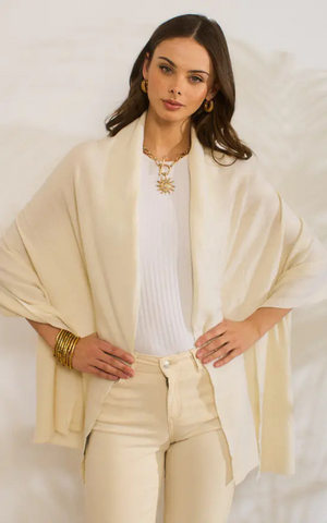Personalised Ivory Pure Cashmere Wrap