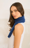 Personalised Navy Pure Cashmere Unisex Scarf
