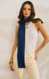 Personalised Navy Pure Cashmere Unisex Scarf