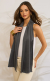 Personalised Dark Grey Pure Cashmere Unisex Scarf