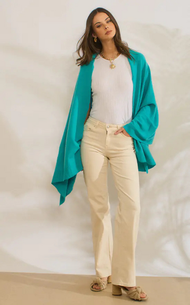 Personalised Turquoise Pure Cashmere Wrap