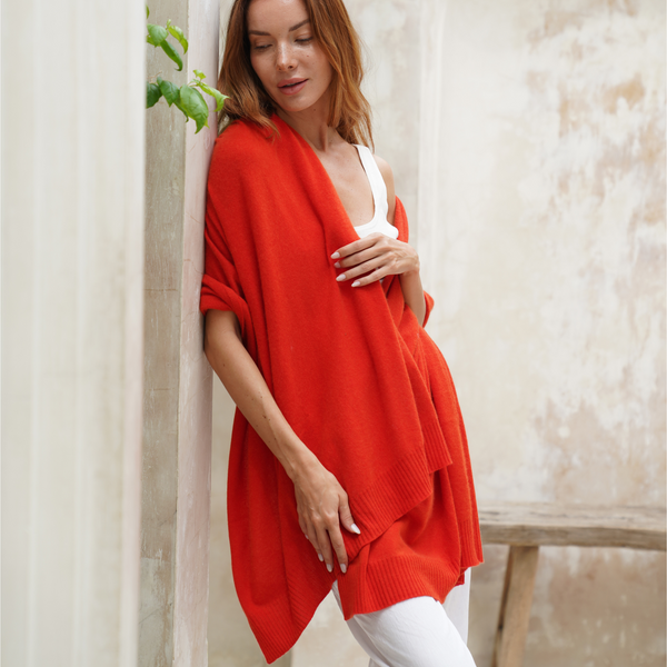 Personalised Burnt Orange Pure Cashmere Wrap