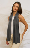 Personalised Dark Grey Pure Cashmere Unisex Scarf