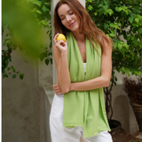 Personalised Apple Green Pure Cashmere Unisex Scarf