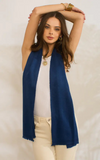 Personalised Navy Pure Cashmere Unisex Scarf