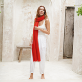 Personalised Burnt Orange Pure Cashmere Wrap