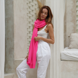 Personalised Neon Pink Pure Cashmere Wrap