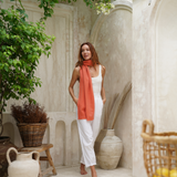 Personalised Papaya Pure Cashmere Unisex Scarf