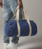 Personalised Denim Cotton Barrel Bag