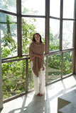 Personalised Beige Pure Cashmere Button Poncho