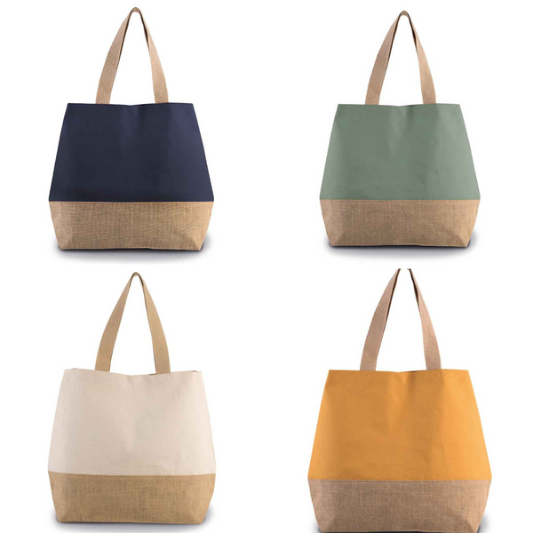 Personalised Canvas & Jute Beach Bag