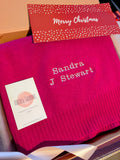 Personalised Fuchsia Pink Pure Cashmere Wrap