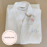 Personalised Unisex White Waffle Robe