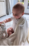 Ivory Hooded Cashmere Baby Blanket