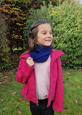 Personalised Navy Pure Cashmere Kids Snood