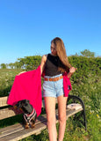 Personalised Fuchsia Pink Pure Cashmere Wrap