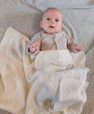 Personalised Ivory Pure Cashmere Baby Blanket