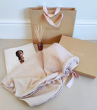 Personalised Pink Pure Cashmere Button Poncho