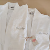 Personalised Unisex White Towelling Robe