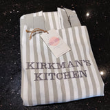 Personalised Grey Striped Apron