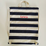 Personalised Nautical Cotton Drawstring Bag