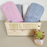 Personalised Blue Pure Cashmere Baby Blanket