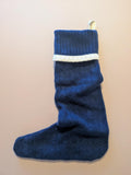 Personalised Navy Pure Cashmere Christmas Stocking