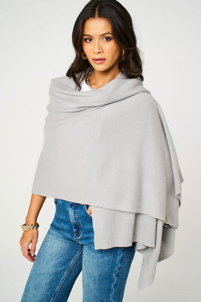 Personalised Grey Pure Cashmere Wrap