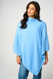 Personalised Sky Blue Pure Cashmere Button Poncho