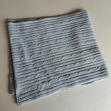 Personalised Grey Pure Cashmere Cable Knit Snood