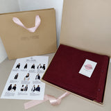 Personalised Burgundy Pure Cashmere Button Poncho