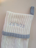 Personalised Ivory Pure Cashmere Christmas Stocking
