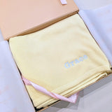 Personalised Butter Yellow Pure Cashmere Button Poncho