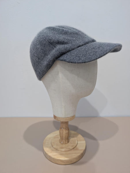 Grey Marl Pure Cashmere Baseball Cap