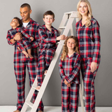 Women Cotton Tartan Family Pyjama Set