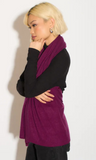 Personalised Plum Purple Pure Cashmere Button Poncho