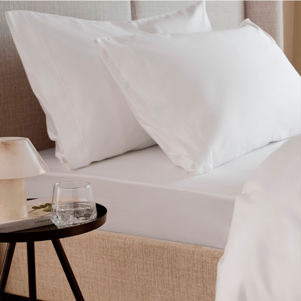 Personalised White Cotton 300TC Sateen Housewife Pillowcase