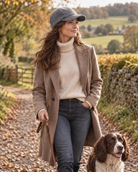 Grey Marl Pure Cashmere Baseball Cap