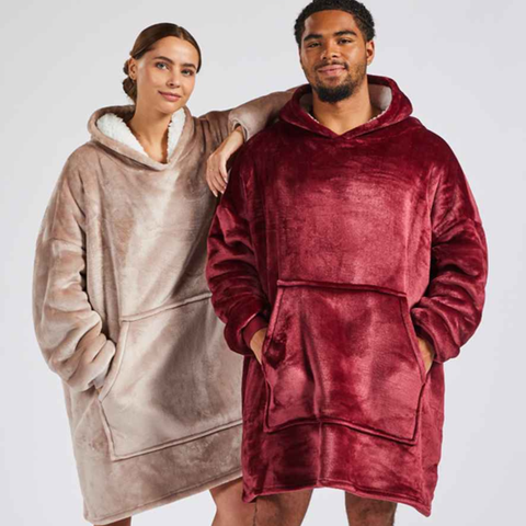 Personalised Sherpa Oversized Hoodie Blanket