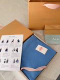 Personalised Sky Blue Pure Cashmere Button Poncho