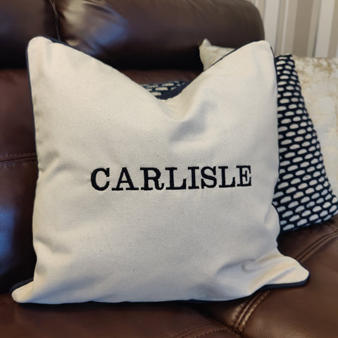 Personalised Piped Cushion Cover
