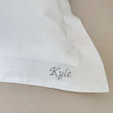 Personalised White Cotton 200TC Oxford Pillowcase