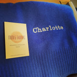Personalised Navy Pure Cashmere Wrap