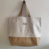 Personalised Jute Base Tote Bag
