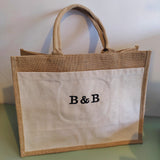 Personalised Jute Shopper Tote Bag