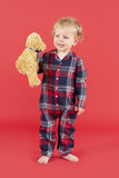 Baby Toddler Cotton Flannel Tartan PJ Set