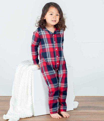 Baby Toddler Cotton Flannel Tartan PJ Set