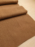 Camel Pure Cashmere Ribbed Scarf