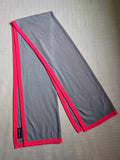 Personalised Grey Neon Pink Border Pure Cashmere Wrap