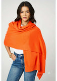 Personalised Neon Orange Pure Cashmere Wrap